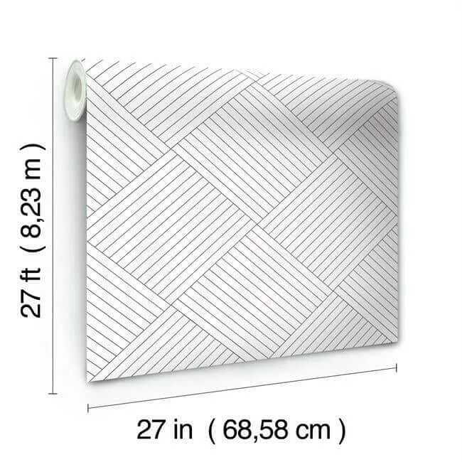 Inspired by Color Twisted Tailor wallpaper, color White, SKU GM7565