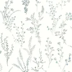 Inspired by Color Wildflower Sprigs - Blue & Green Wallpaper | Buy Online Inspired by Color Wildflower Sprigs wallpaper, color Blue & Green, SKU FH4027