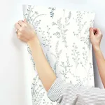 Inspired by Color Wildflower Sprigs - Blue & Green Wallpaper | Buy Online Inspired by Color Wildflower Sprigs wallpaper, color Blue & Green, SKU FH4027
