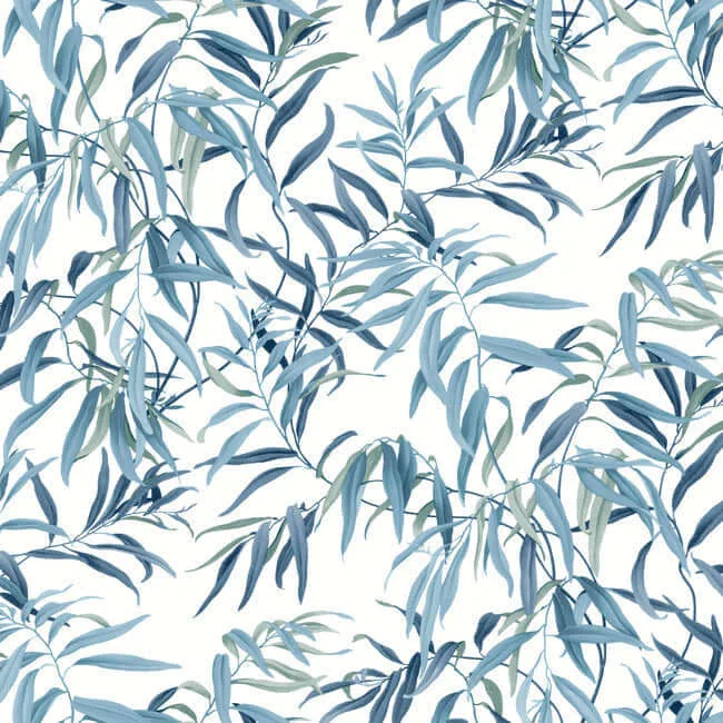 Inspired by Color Willow Grove wallpaper, color Sky Blue, SKU GO8242