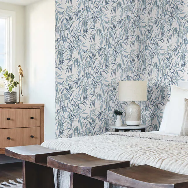 Inspired by Color Willow Grove - Sky Blue Wallpaper | Buy Online Inspired by Color Willow Grove wallpaper, color Sky Blue, SKU GO8242