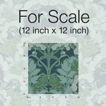 Inspired by Color Yarrow Nouveau wallpaper, color Blue & Green, SKU NV5558