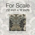Inspired by Color Yarrow Nouveau wallpaper, color Charcoal & Gold, SKU NV5557