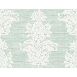 Kenneth James Pineapple Grove wallpaper, color Turquoise, SKU PS40704