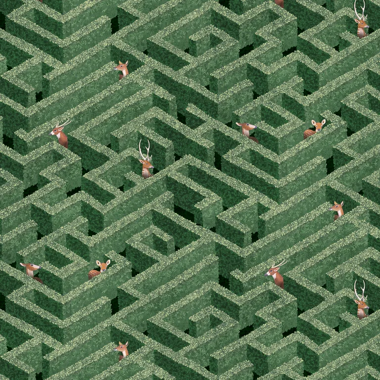Kravet Couture Labyrinth with Deer in 01 (JMW1009.01.0)