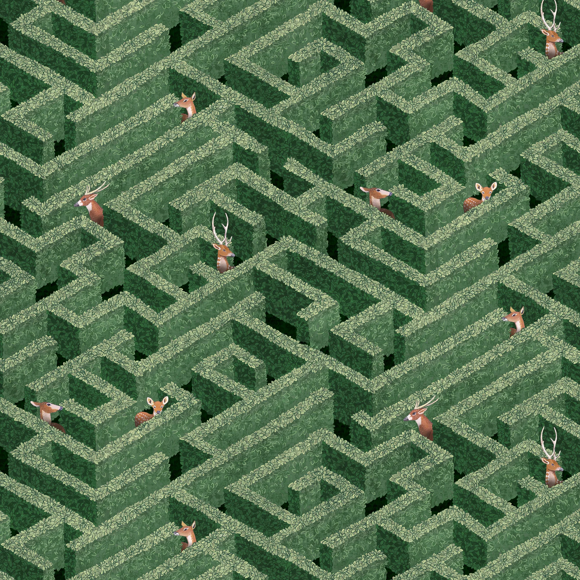 Kravet Couture Labyrinth with Deer in 01 (JMW1009.01.0)