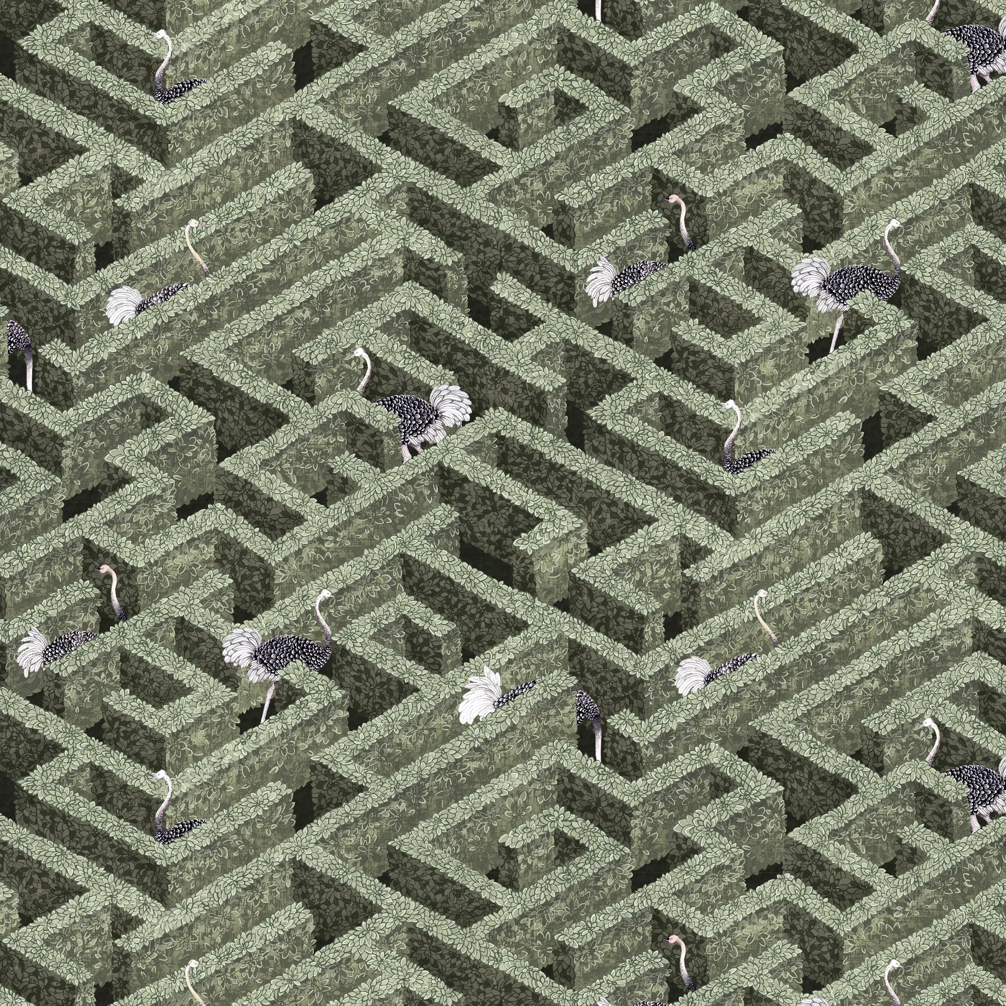 Kravet Couture Labyrinth with Ostriches in 01 (JMW1010.01.0)