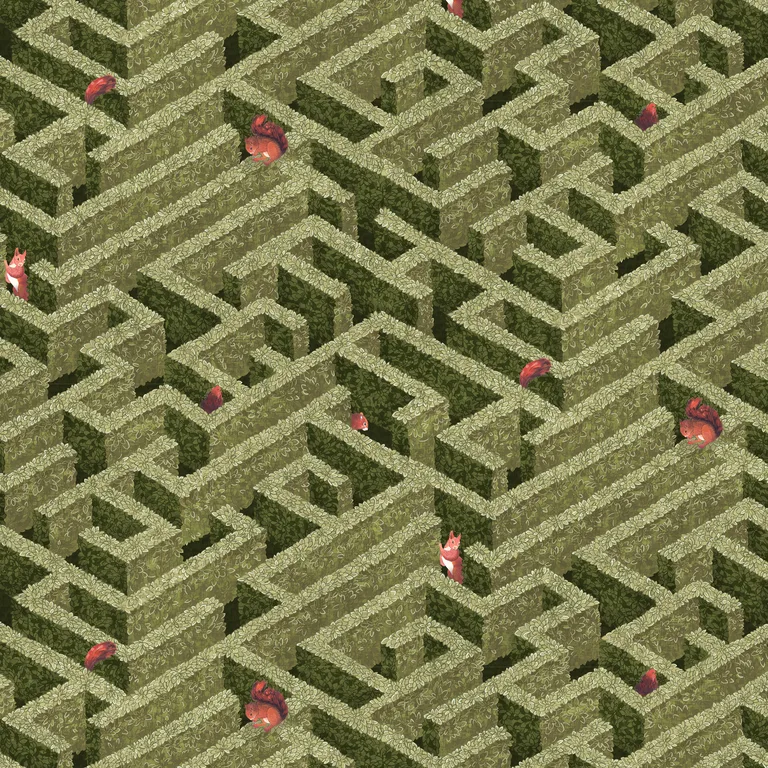 Kravet Couture Labyrinth with Squirrels in 01 (JMW1008.01.0)