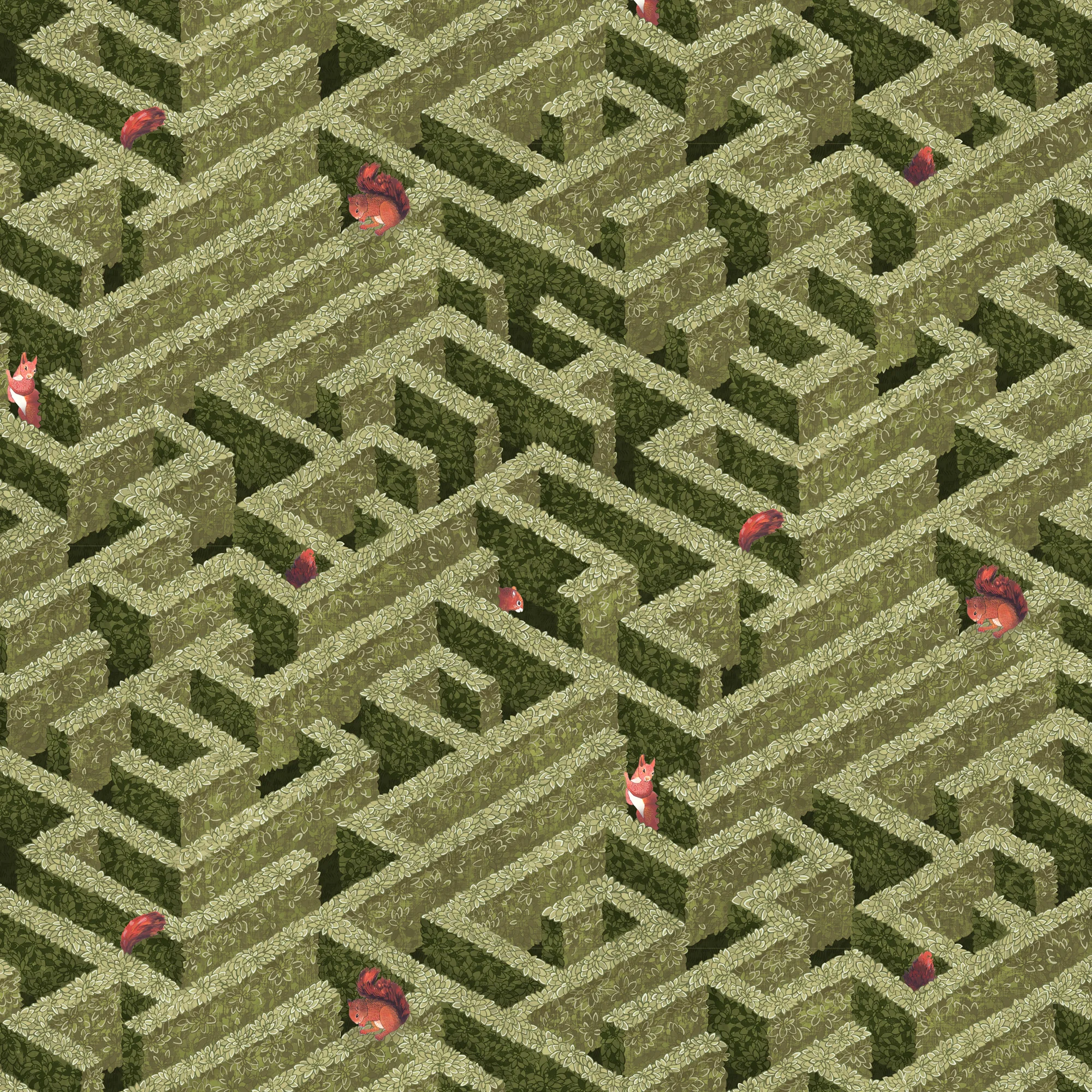 Kravet Couture Labyrinth with Squirrels in 01 (JMW1008.01.0)