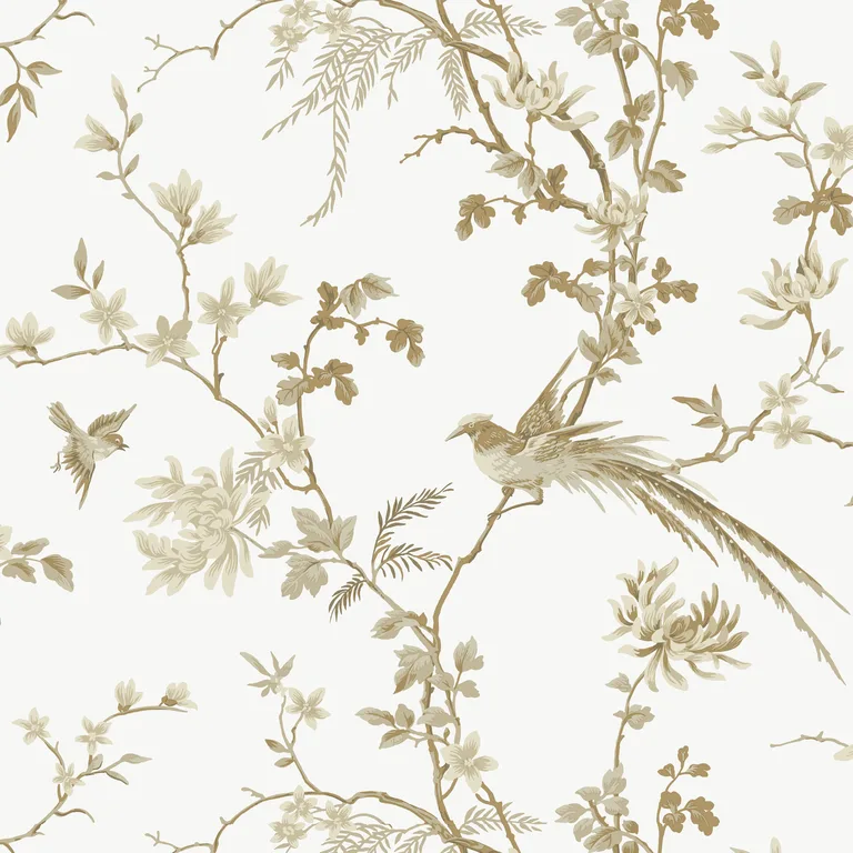 Kravet Design Ronald Redding W3714 in White & Gold (W3714.101.0)