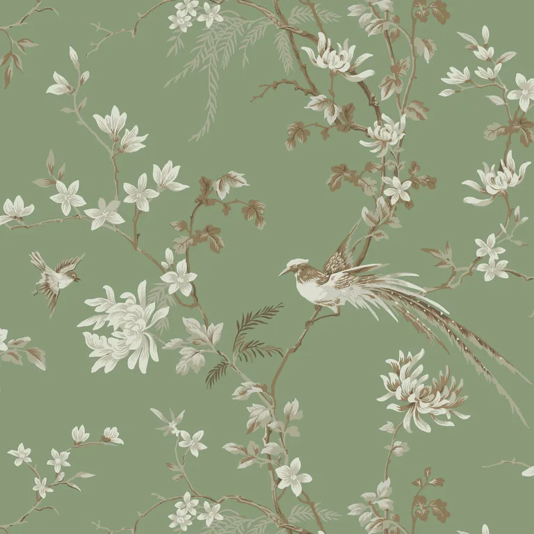 Kravet Design Ronald Redding W3714 in Green & White (W3714.3.0)