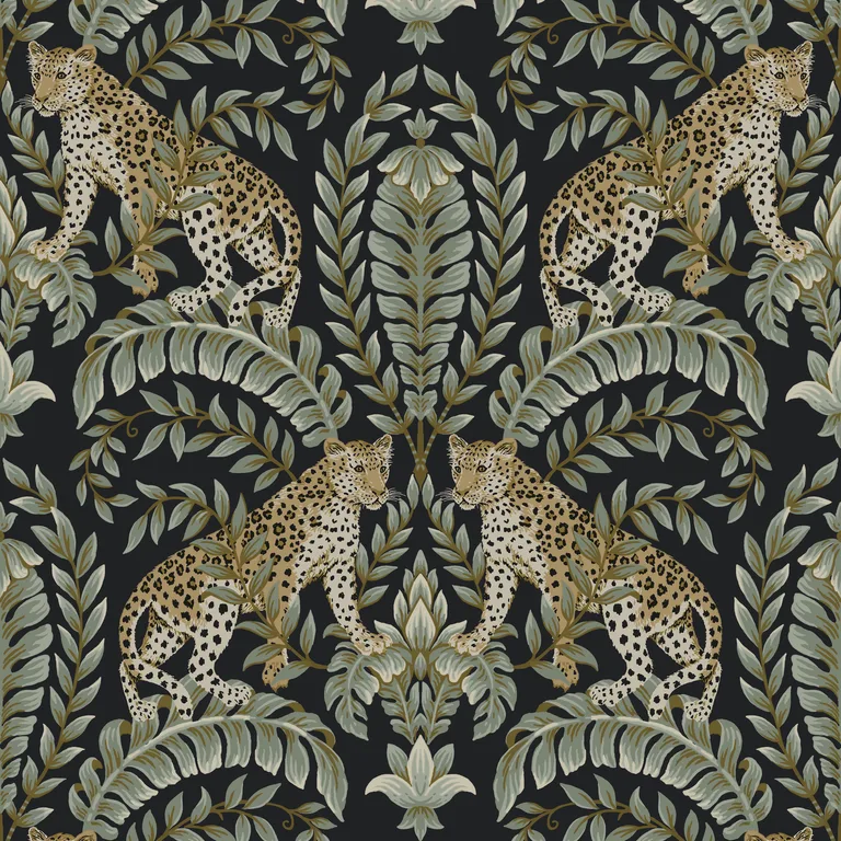 Kravet Design Ronald Redding W3721 in Black & Green (W3721.8.0)