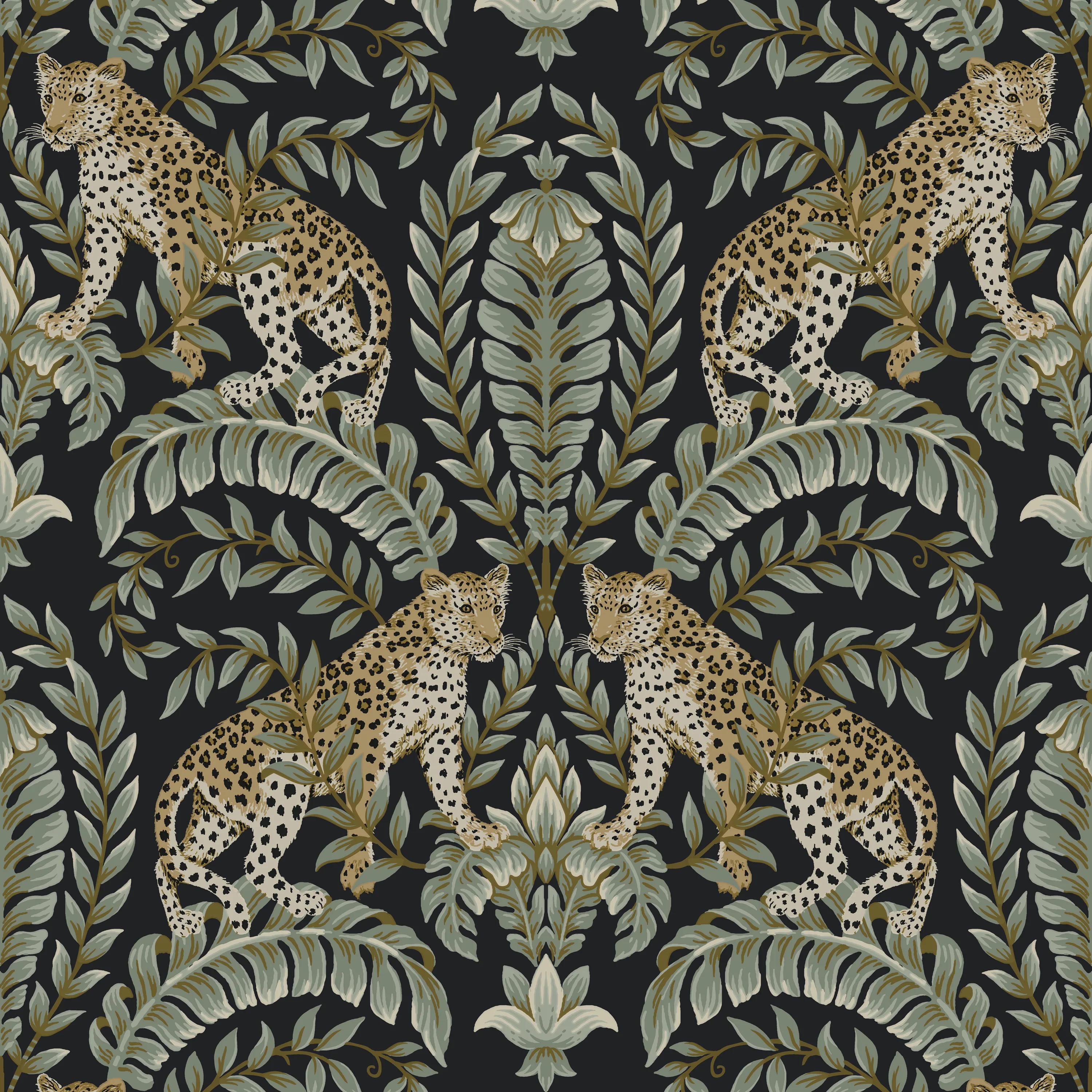 Kravet Design Ronald Redding W3721 in Black & Green (W3721.8.0)