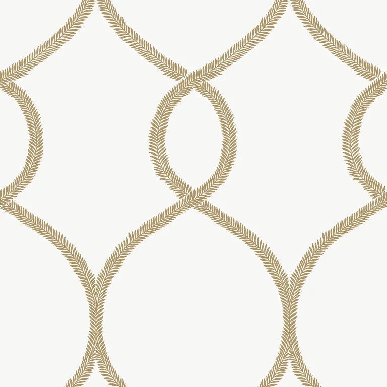 Kravet Design Ronald Redding W3722 in White & Gold (W3722.4.0)