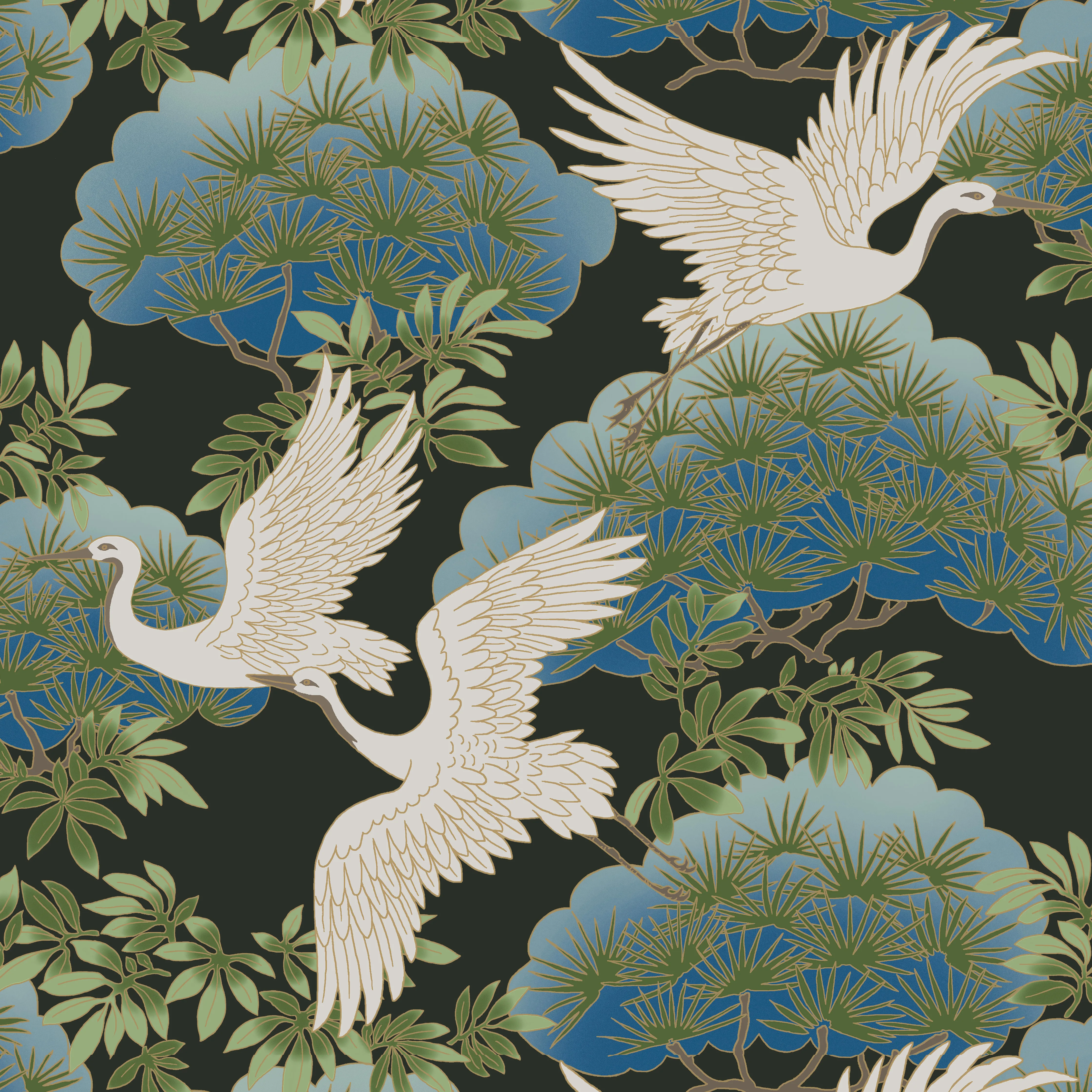 Kravet Design Ronald Redding W3751 in Black & Blue (W3751.8.0)