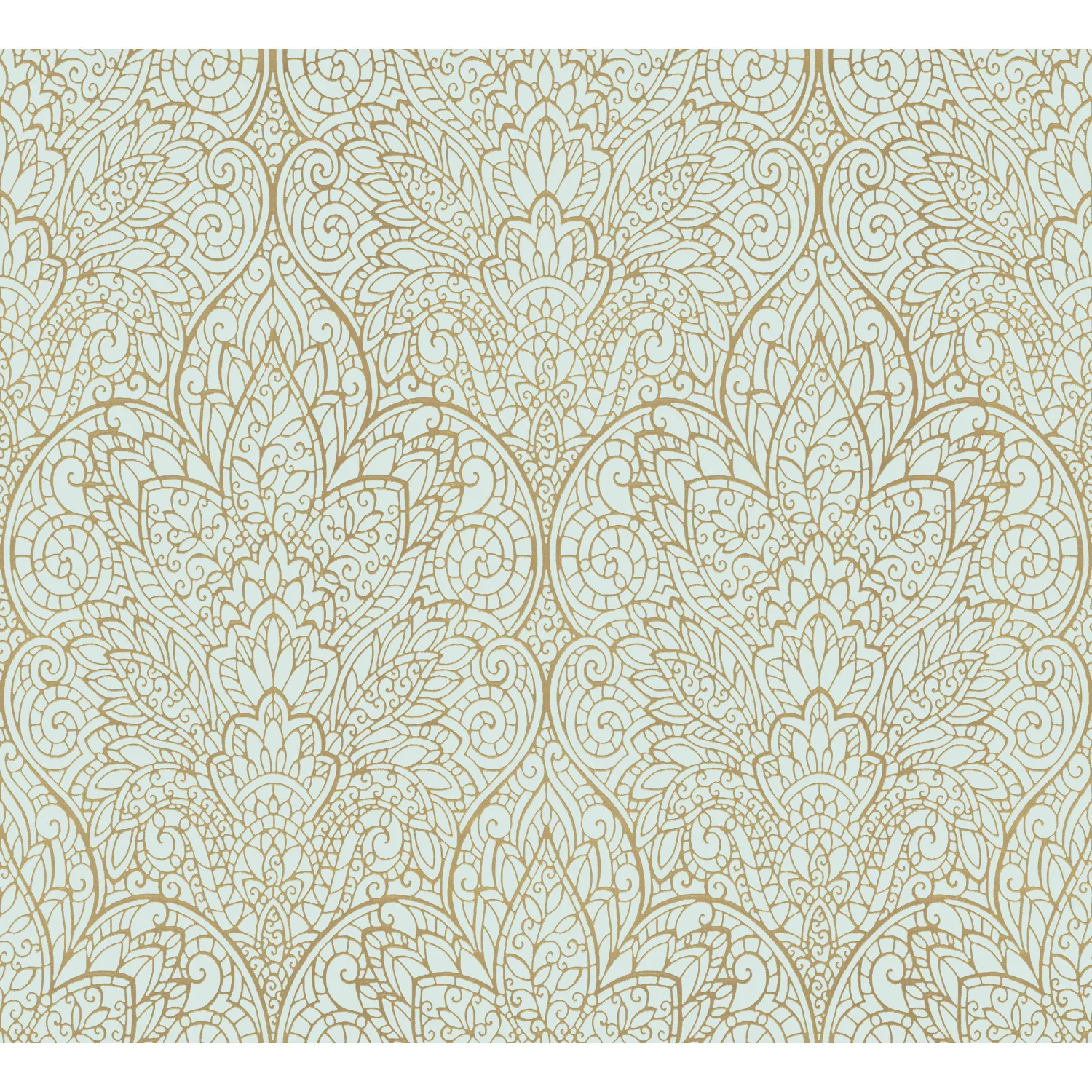 Kravet Design Candice Olson After Eight W3859 in Gold & Teal (W3859.135.0)