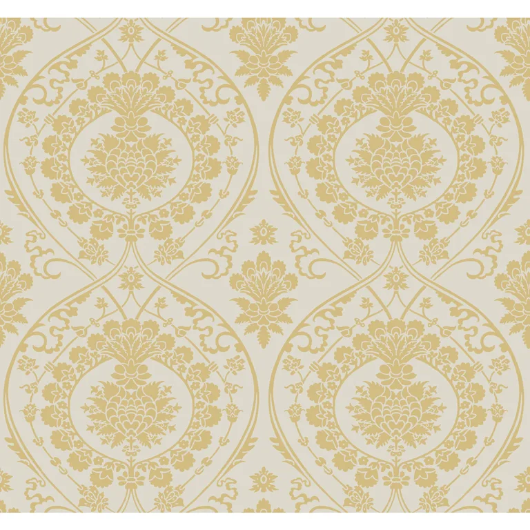 Kravet Design Damask Resource Library W3889 in Beige & Gold (W3889.416.0)