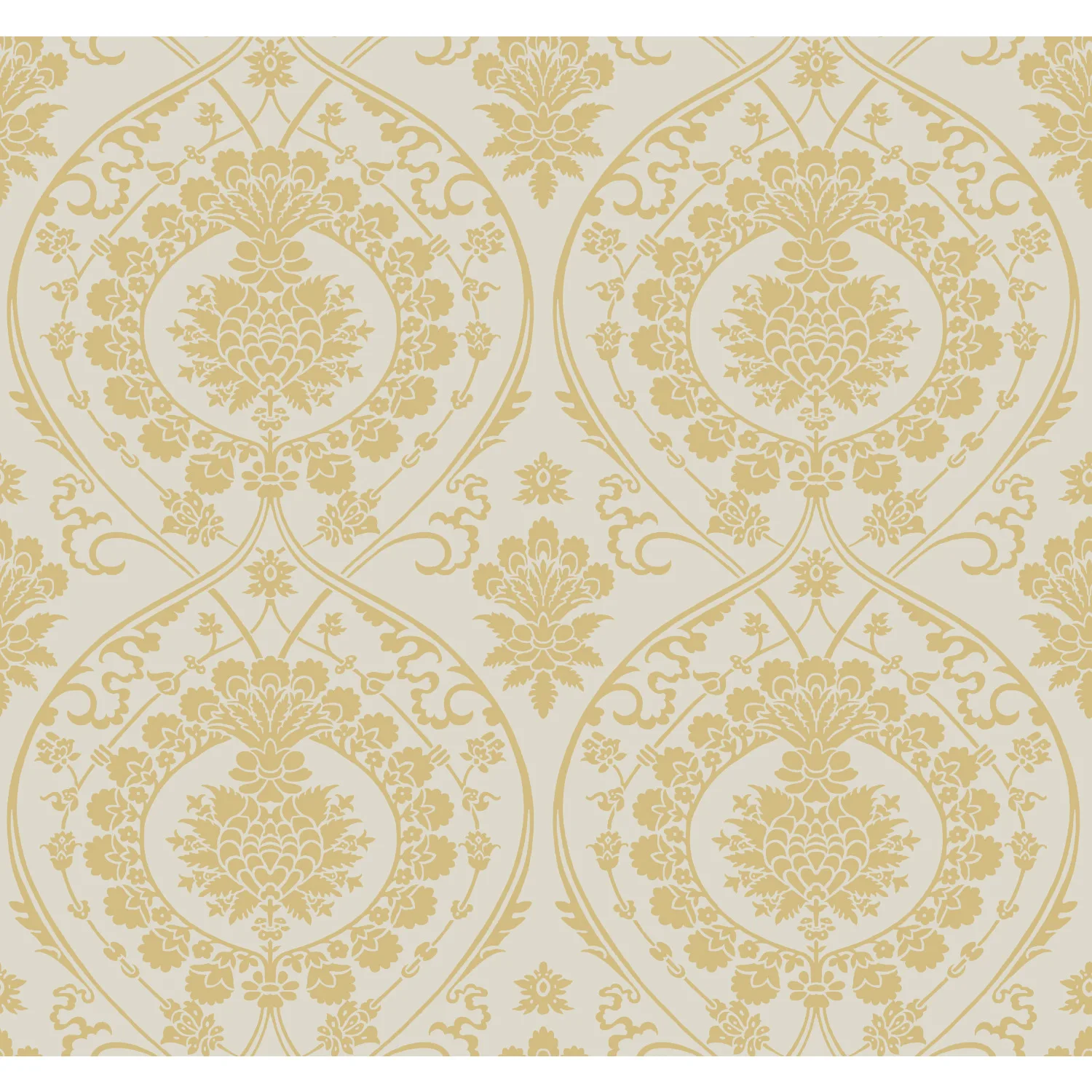 Kravet Design Damask Resource Library W3889 in Beige & Gold (W3889.416.0)
