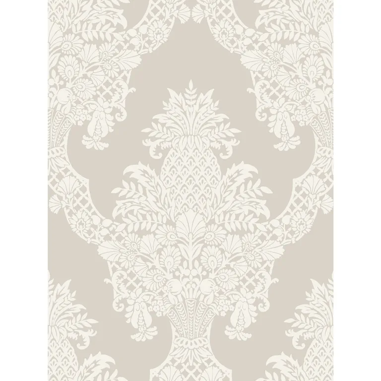 Kravet Design Damask Resource Library W3892 in Taupe & White (W3892.106.0)