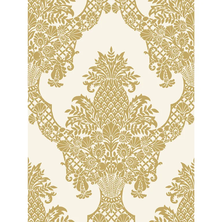 Kravet Design Damask Resource Library W3892 in Gold & Ivory (W3892.4.0)