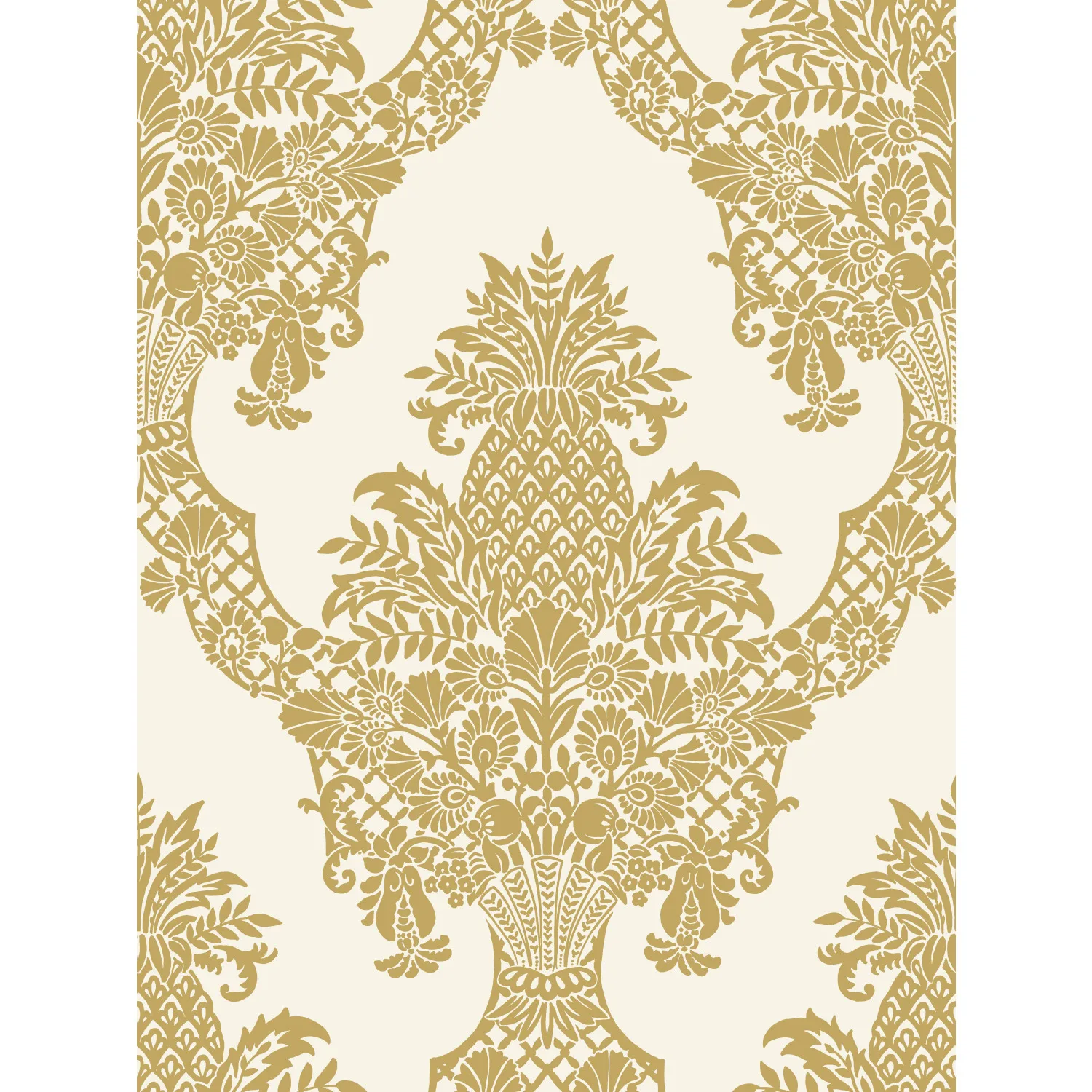 W3892.4.0 | Damask Resource Library W3892 – Gold & Ivory