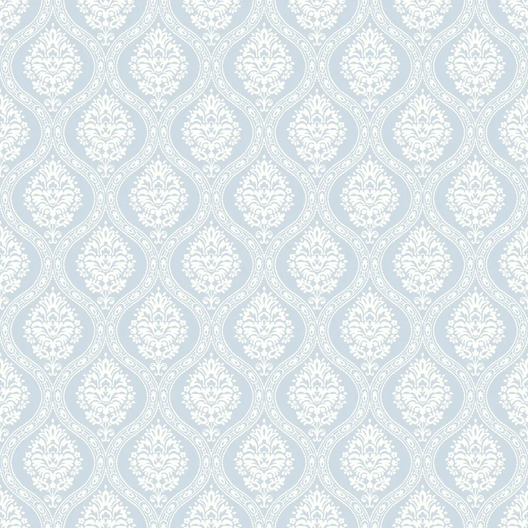 Kravet Design Damask Resource Library W3900 in Light Blue & White (W3900.115.0)