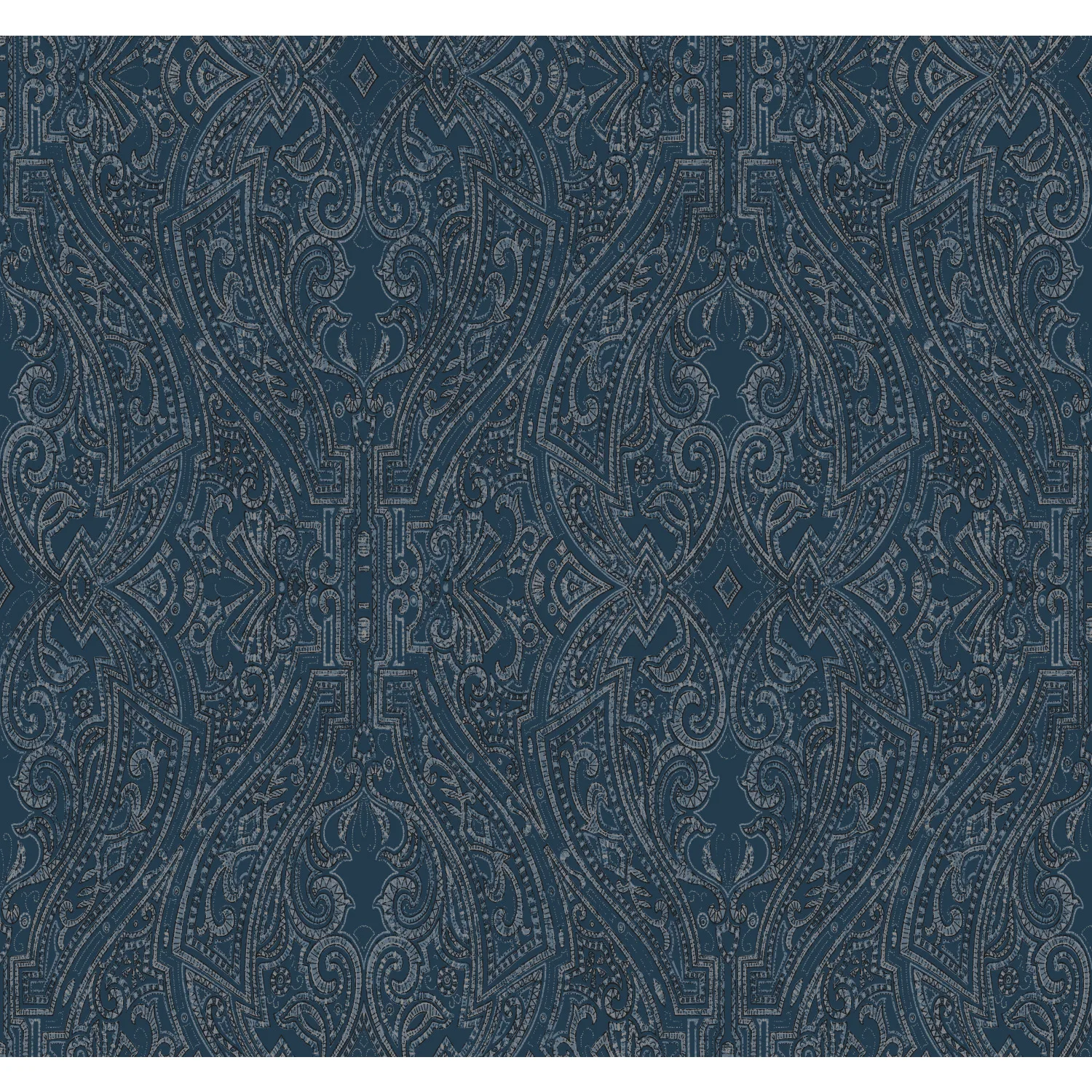 Kravet Design Ronald Redding Traveler W3913 in Dark Blue & Black (W3913.50.0)