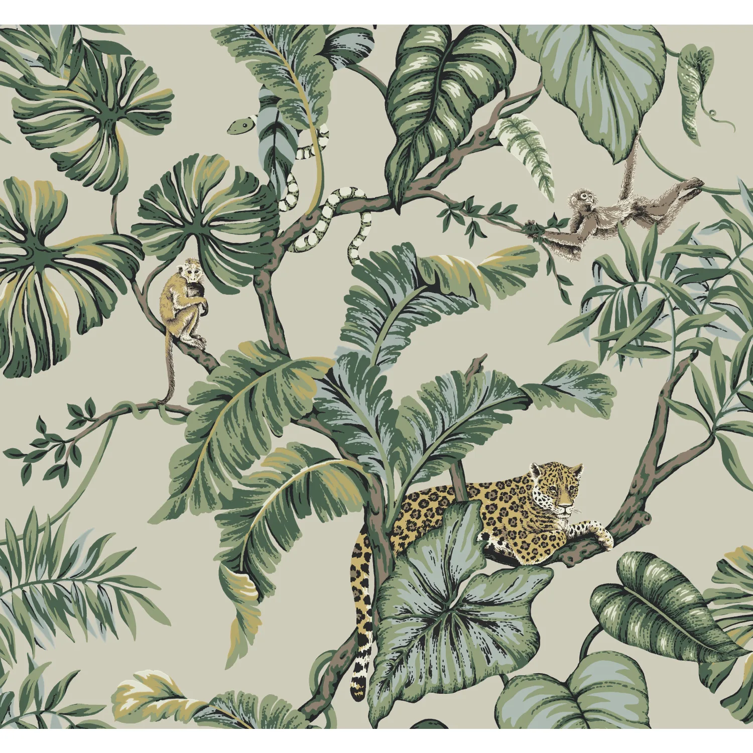 Kravet Design Ronald Redding Traveler W3915 in Beige & Green (W3915.315.0)
