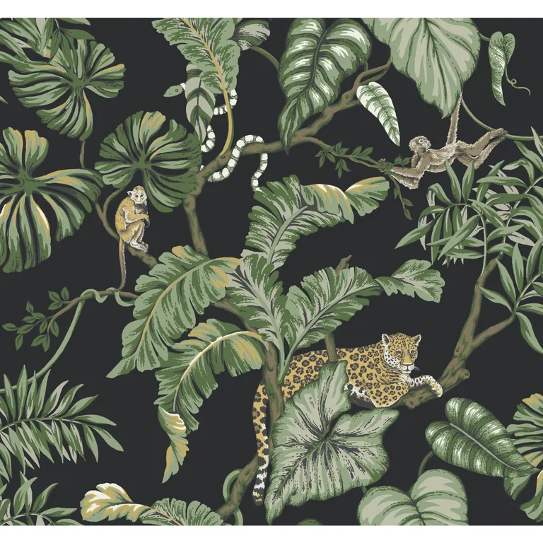 Kravet Design Ronald Redding Traveler W3915 in Black & Green (W3915.83.0)