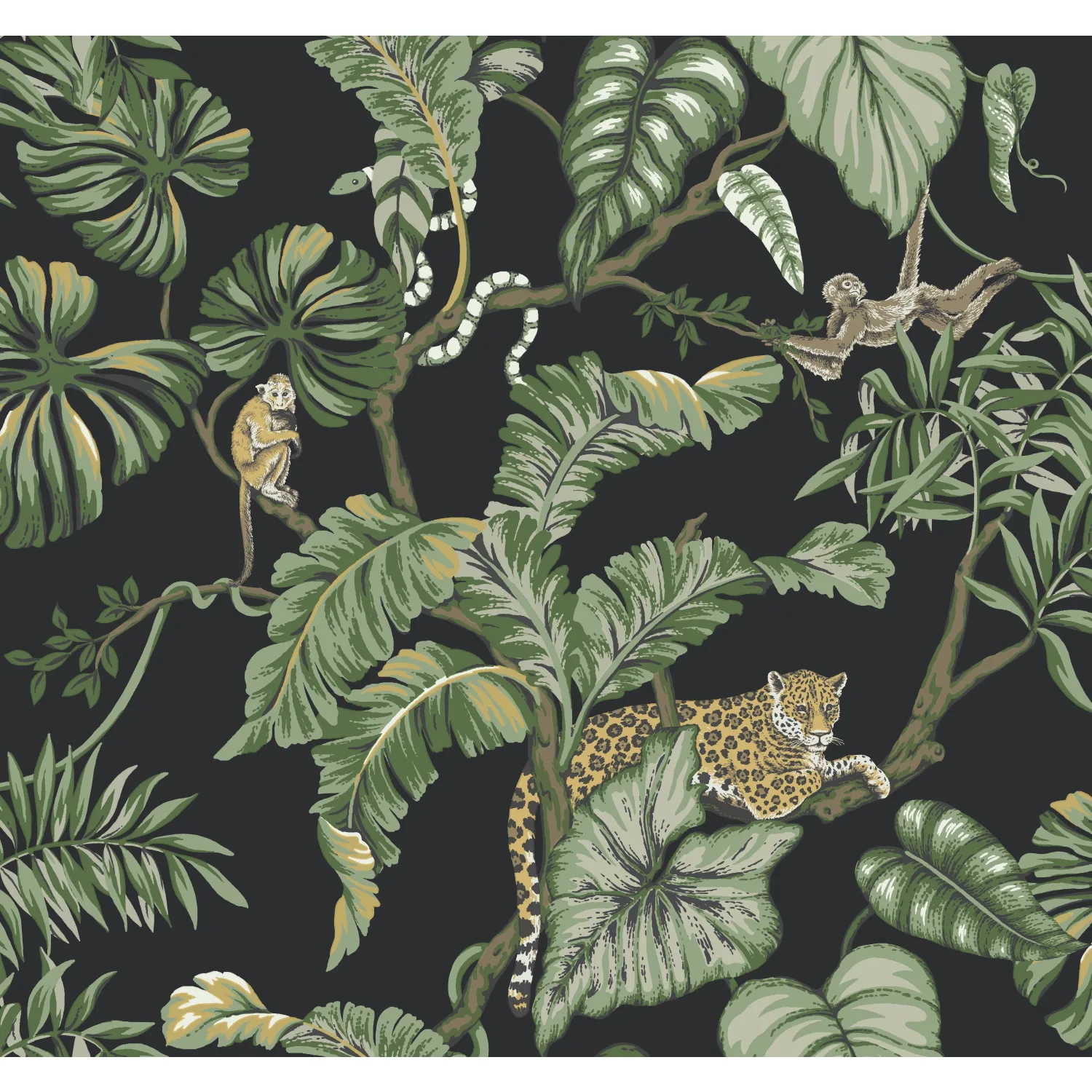 Kravet Design Ronald Redding Traveler W3915 in Black & Green (W3915.83.0)
