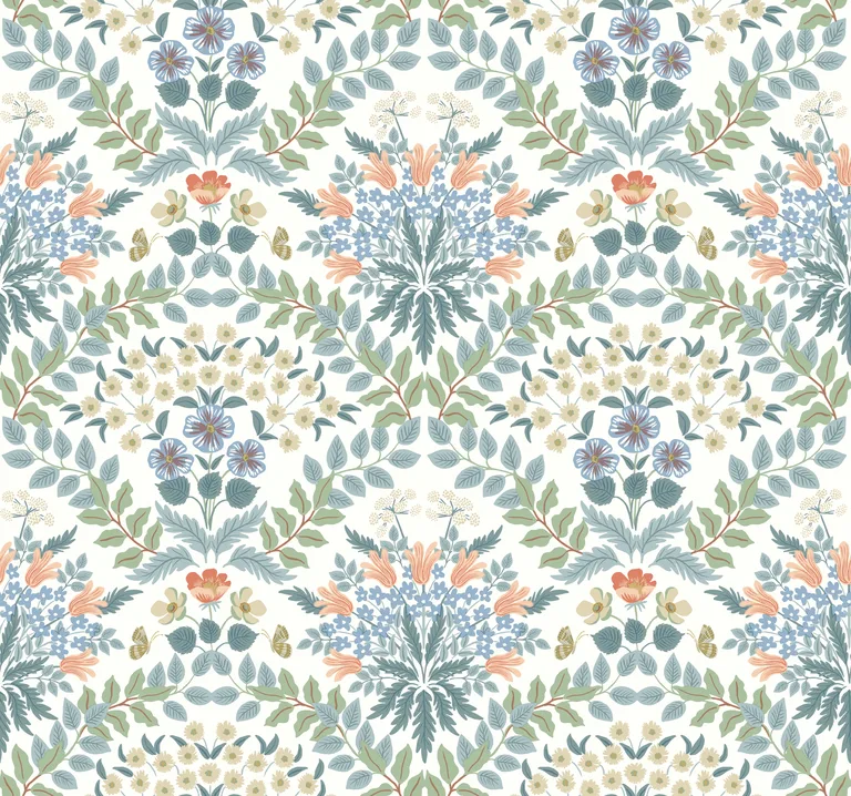 Kravet Design Rifle Paper Co Second Edition W3941 in Blue & Sage (W3941.1523.0)