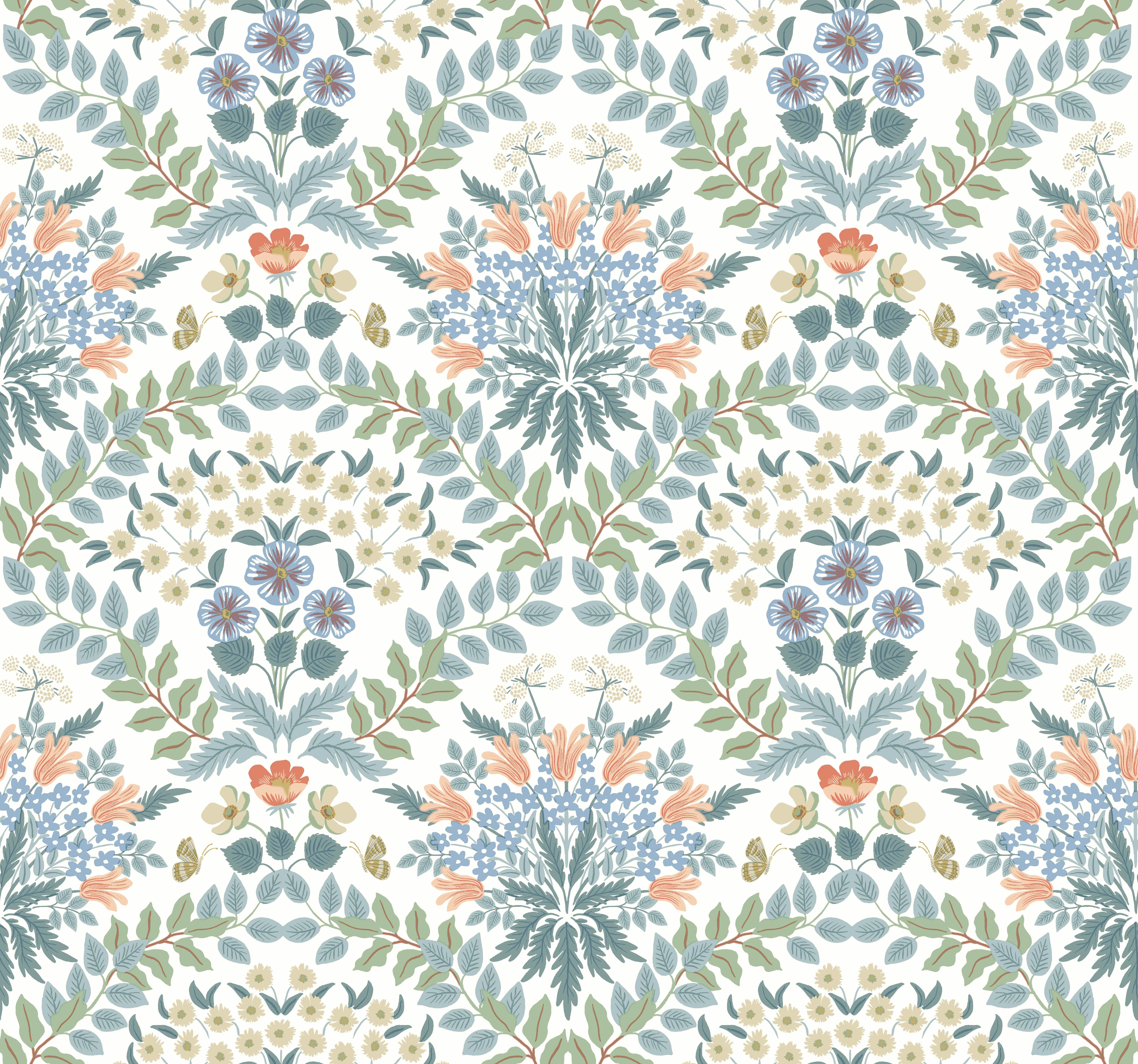 Kravet Design Rifle Paper Co Second Edition W3941 in Blue & Sage (W3941.1523.0)