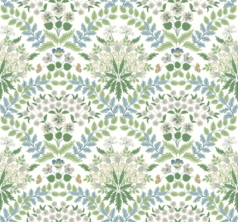 Kravet Design Rifle Paper Co Second Edition W3941 in Green & Blue (W3941.153.0)