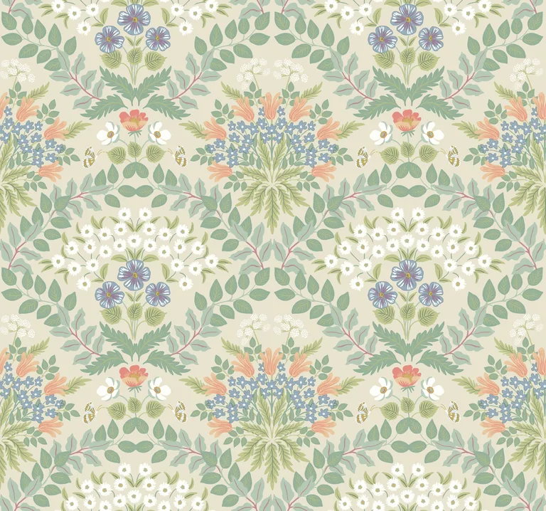 Kravet Design Rifle Paper Co Second Edition W3941 in Green & Blue (W3941.1623.0)