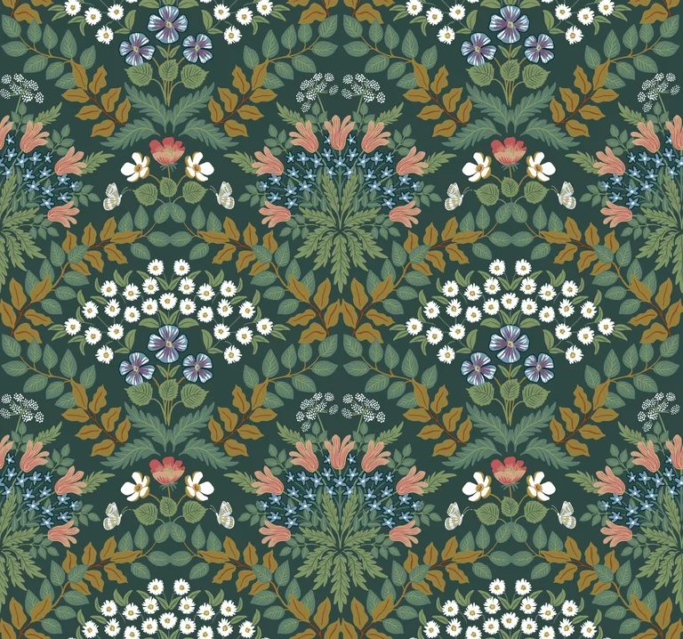 Kravet Design Rifle Paper Co Second Edition W3941 in Green & Beige (W3941.34.0)