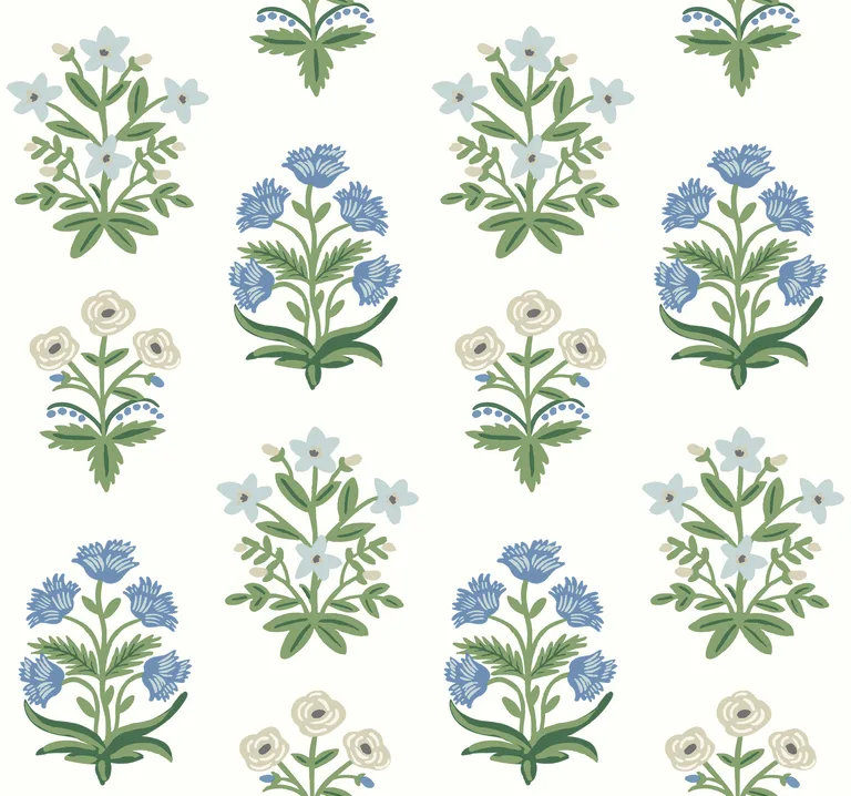 Kravet Design Rifle Paper Co Second Edition W3942 in Green & Blue (W3942.315.0)