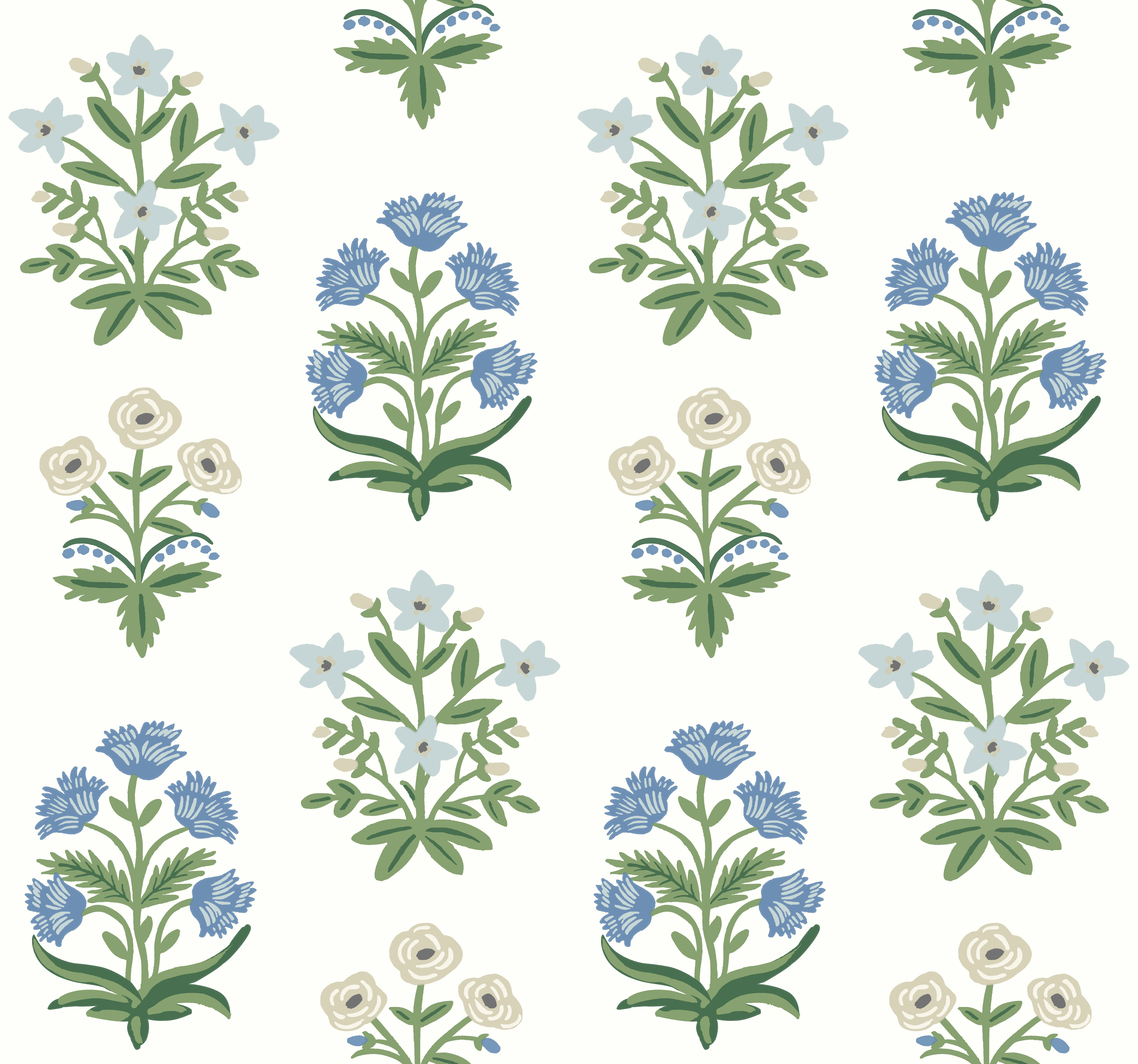 Kravet Design Rifle Paper Co Second Edition W3942 in Green & Blue (W3942.315.0)