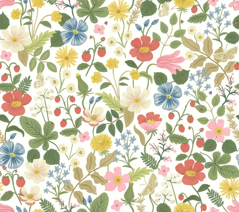 Kravet Design Rifle Paper Co Second Edition W3943 in Red & Yellow (W3943.319.0)
