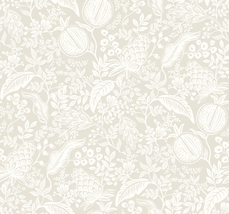 Kravet Design Rifle Paper Co Second Edition W3944 in Beige & White (W3944.161.0)