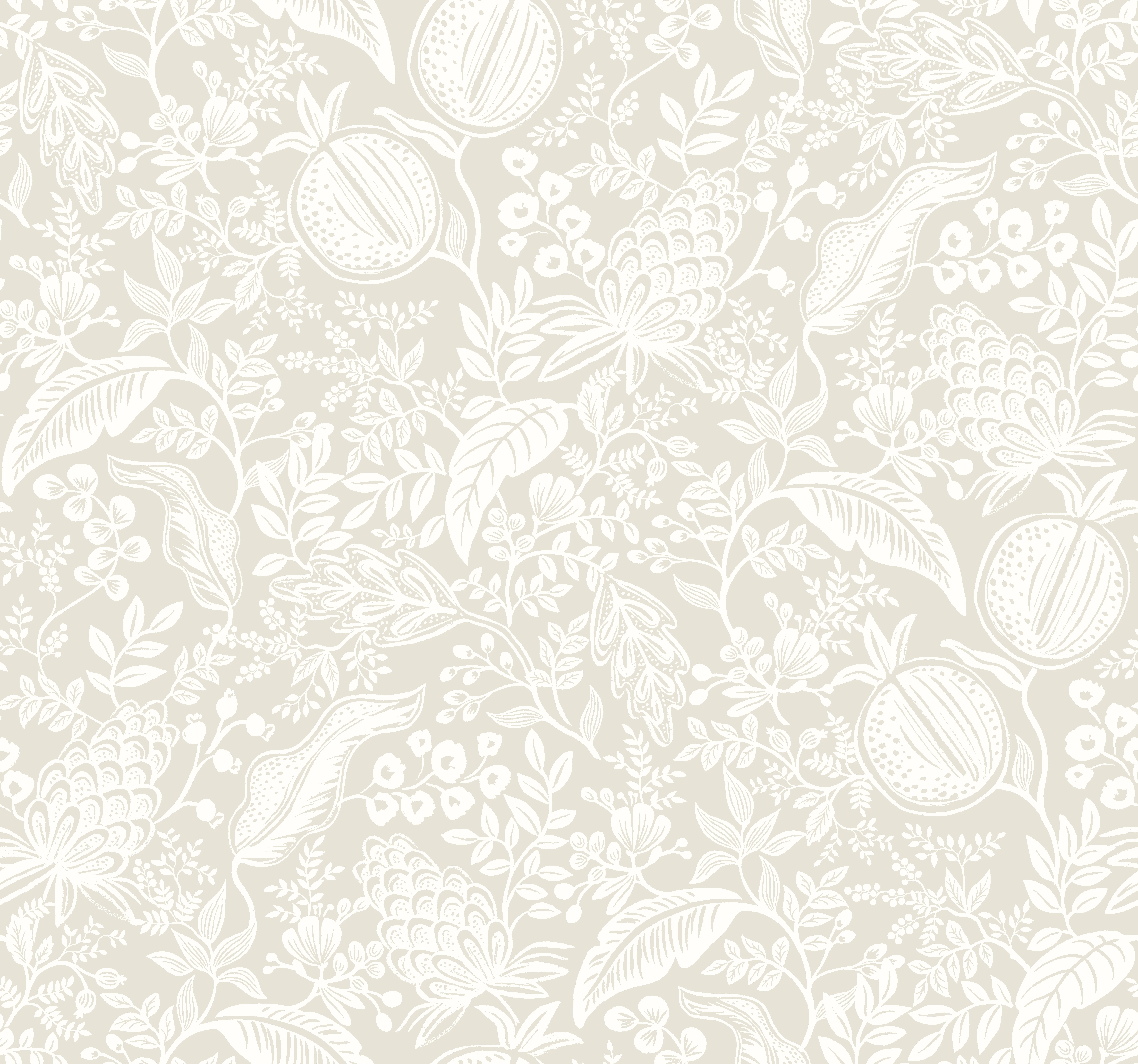 Kravet Design Rifle Paper Co Second Edition W3944 in Beige & White (W3944.161.0)