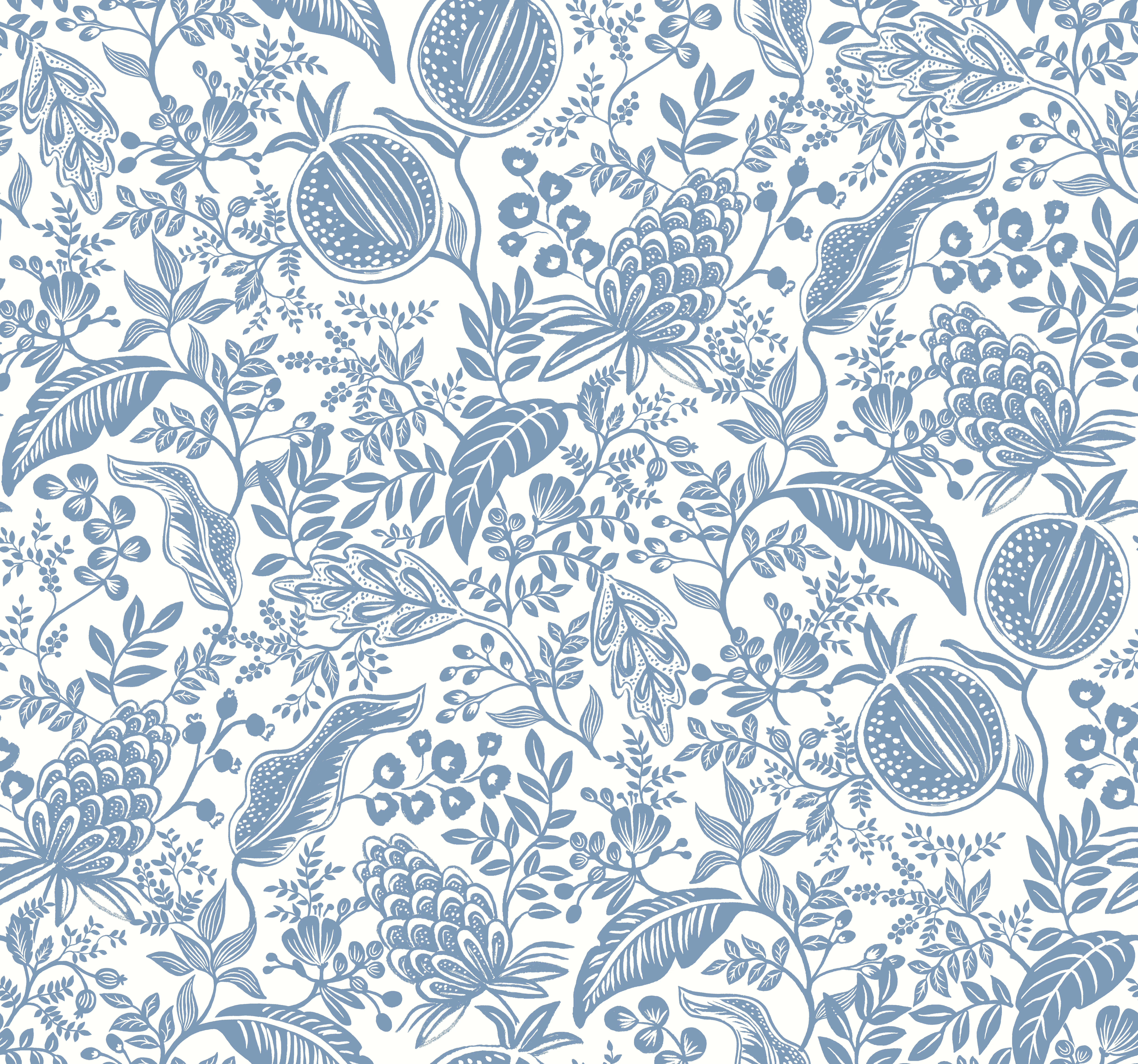 Kravet Design Rifle Paper Co Second Edition W3944 in Blue & White (W3944.51.0)