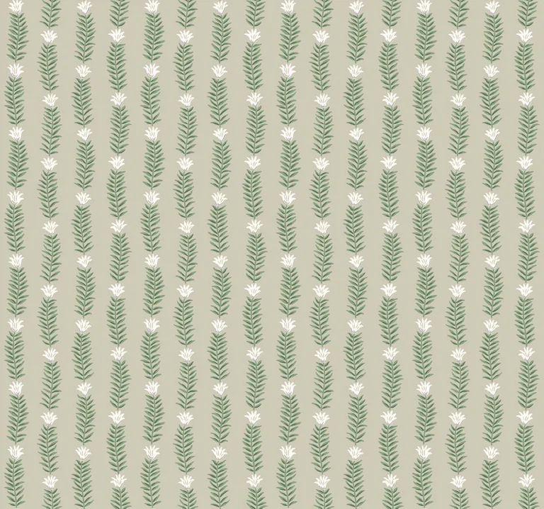 Kravet Design Rifle Paper Co Second Edition W3946 in Beige & Green (W3946.316.0)