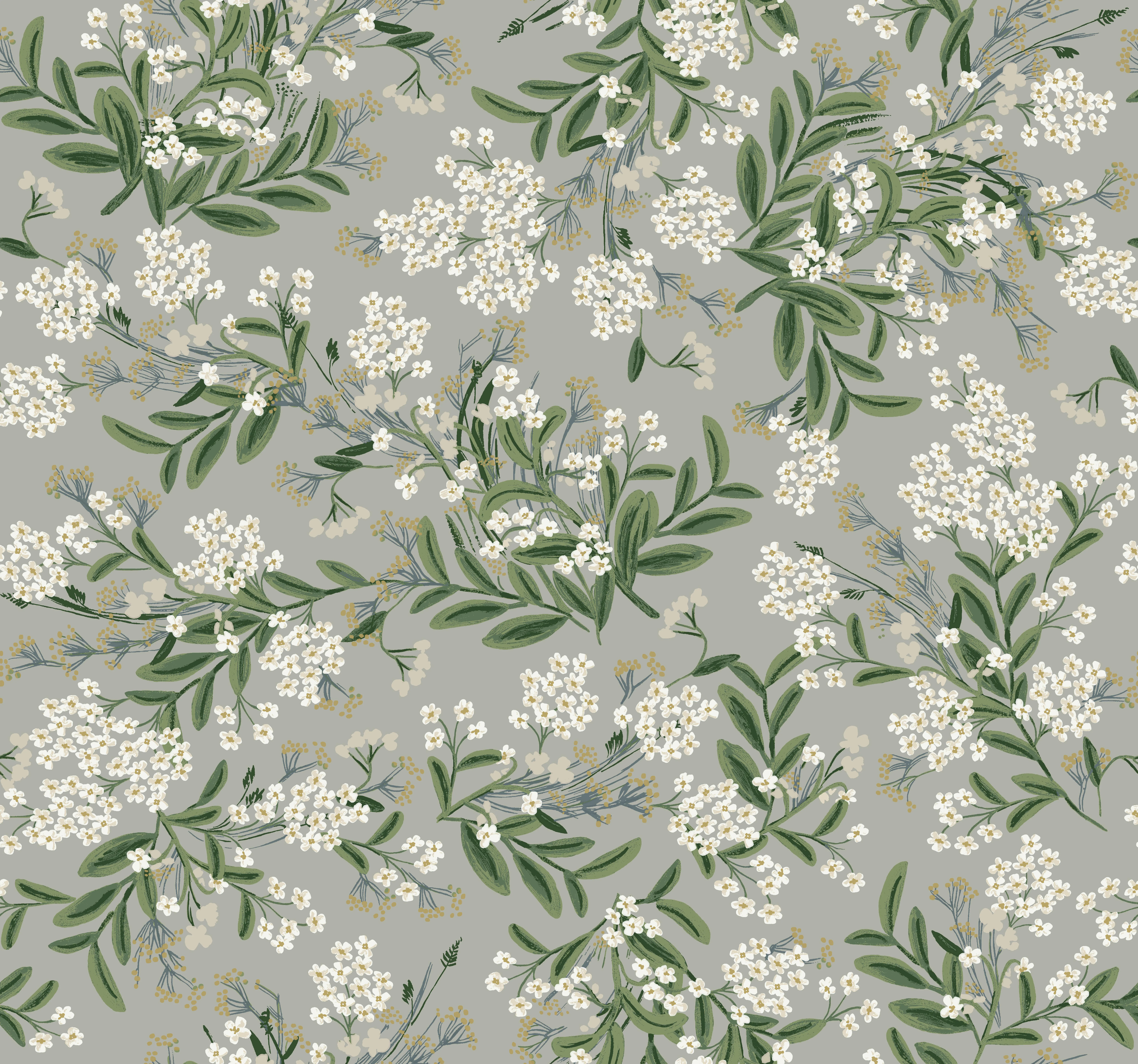 Kravet Design Rifle Paper Co Second Edition W3948 in Grey & Green (W3948.1123.0)