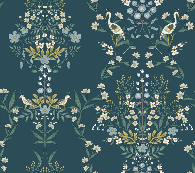 Kravet Design Rifle Paper Co Second Edition W3949 in Turquoise & Green (W3949.516.0)