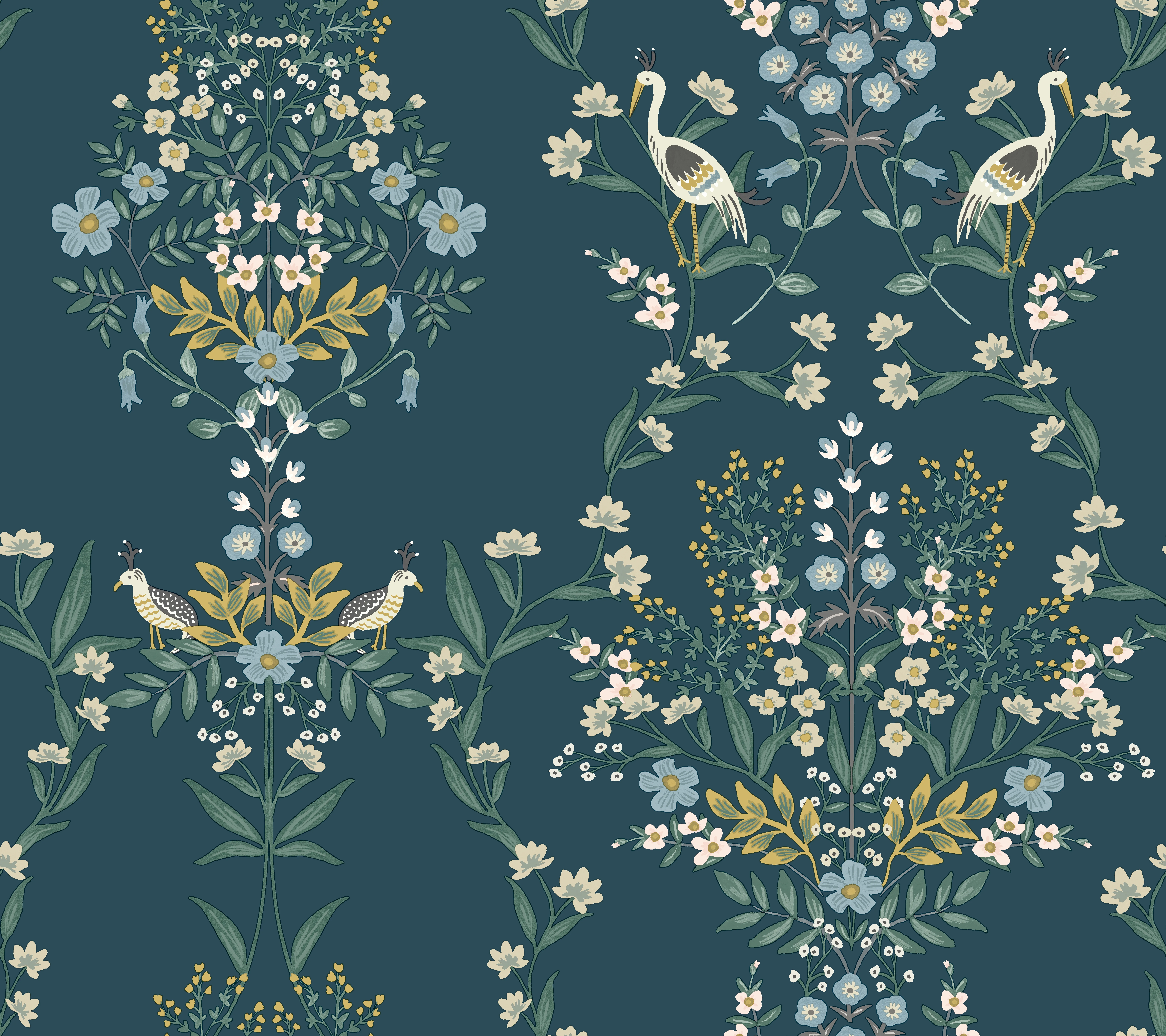 Kravet Design Rifle Paper Co Second Edition W3949 in Turquoise & Green (W3949.516.0)