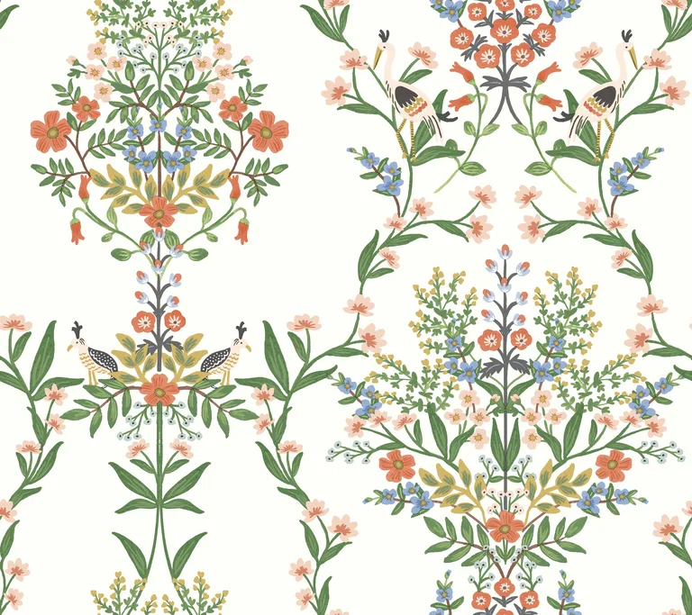 Kravet Design Rifle Paper Co Second Edition W3949 in Red & Pink (W3949.719.0)