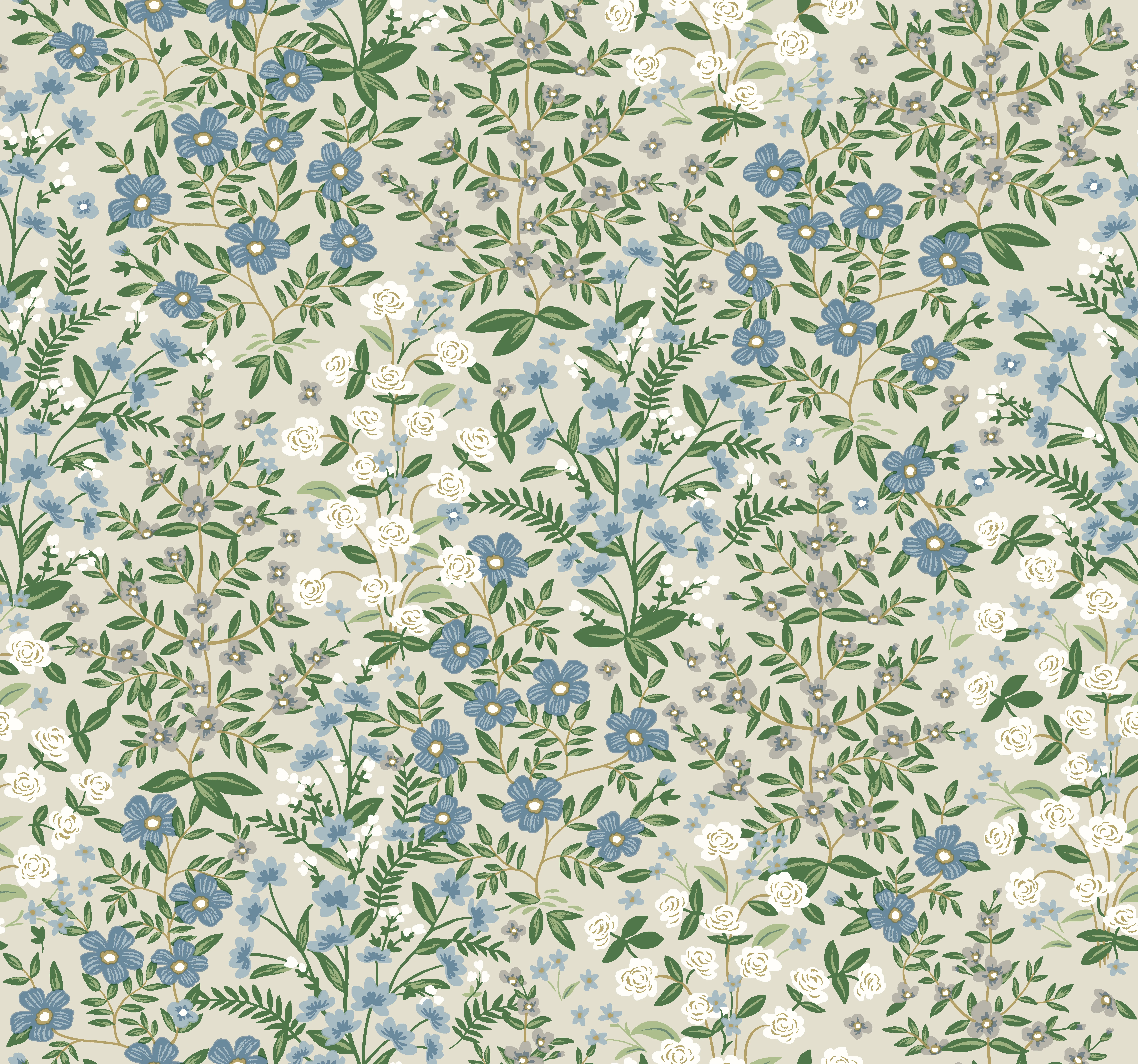 Kravet Design Rifle Paper Co Second Edition W3950 in Blue & Green (W3950.1615.0)