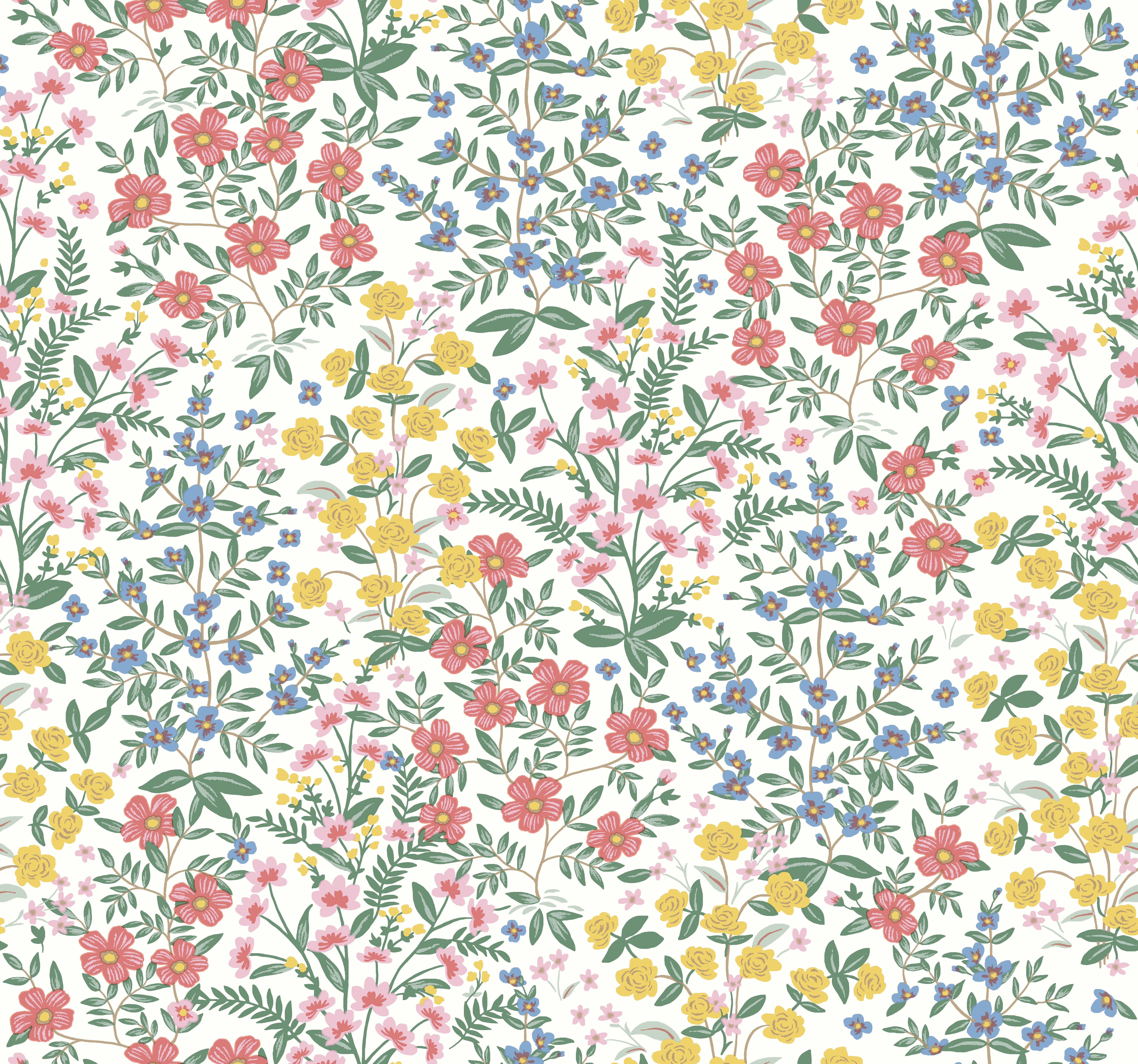 Kravet Design Rifle Paper Co Second Edition W3950 in Blue & Yellow (W3950.514.0)