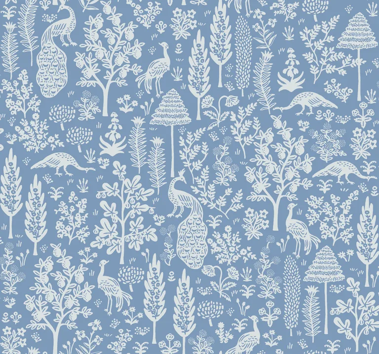 Kravet Design Rifle Paper Co Second Edition W3951 in Light Blue & White (W3951.51.0)