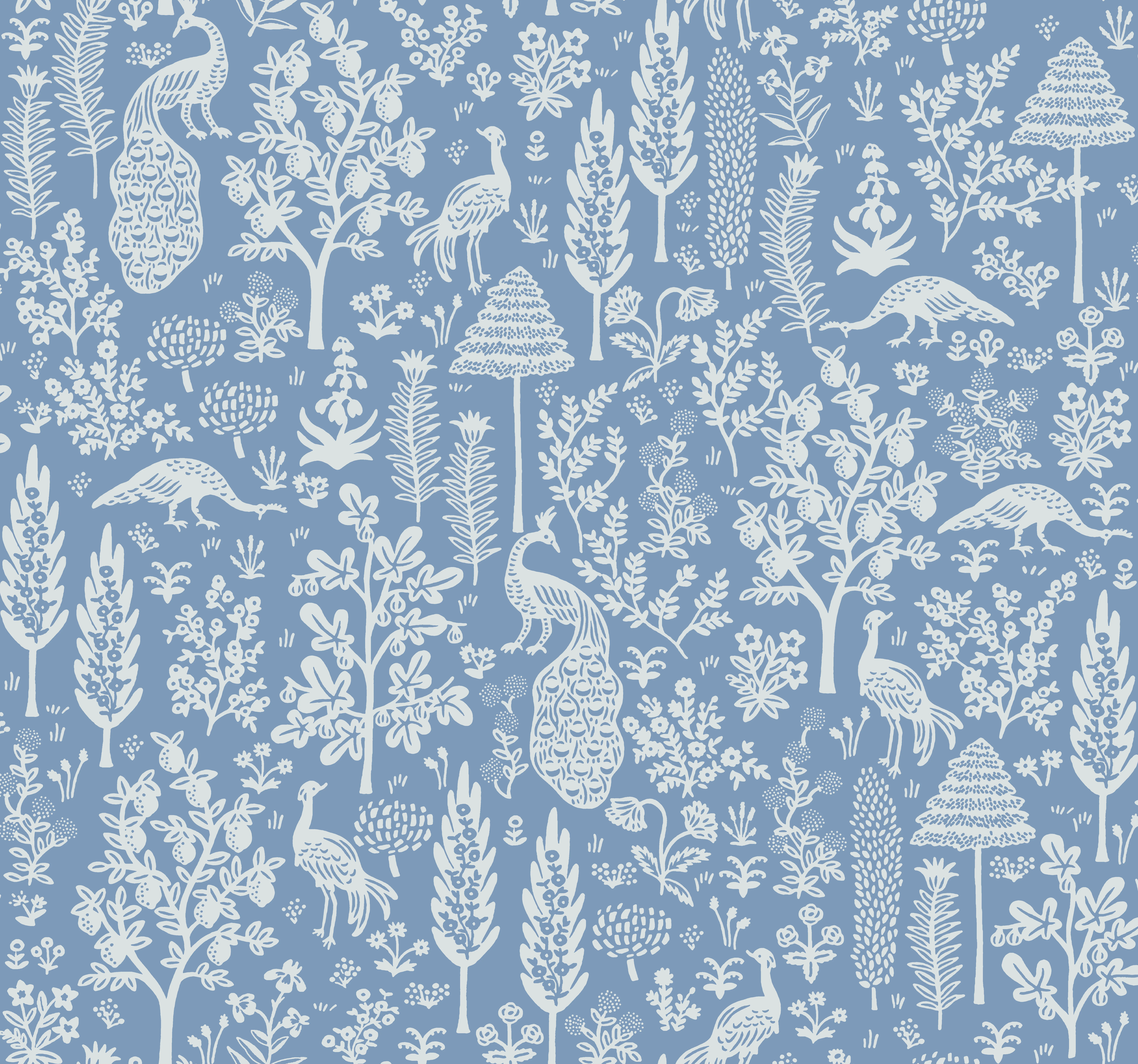 Kravet Design Rifle Paper Co Second Edition W3951 in Light Blue & White (W3951.51.0)